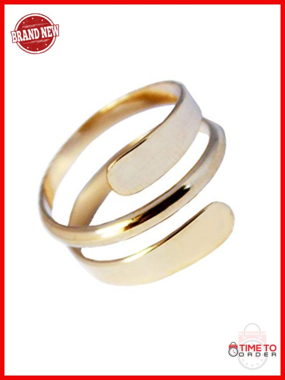 14K Gold Fill Coil Wrap Toe Ring Adjustable Boho Style Handmade
